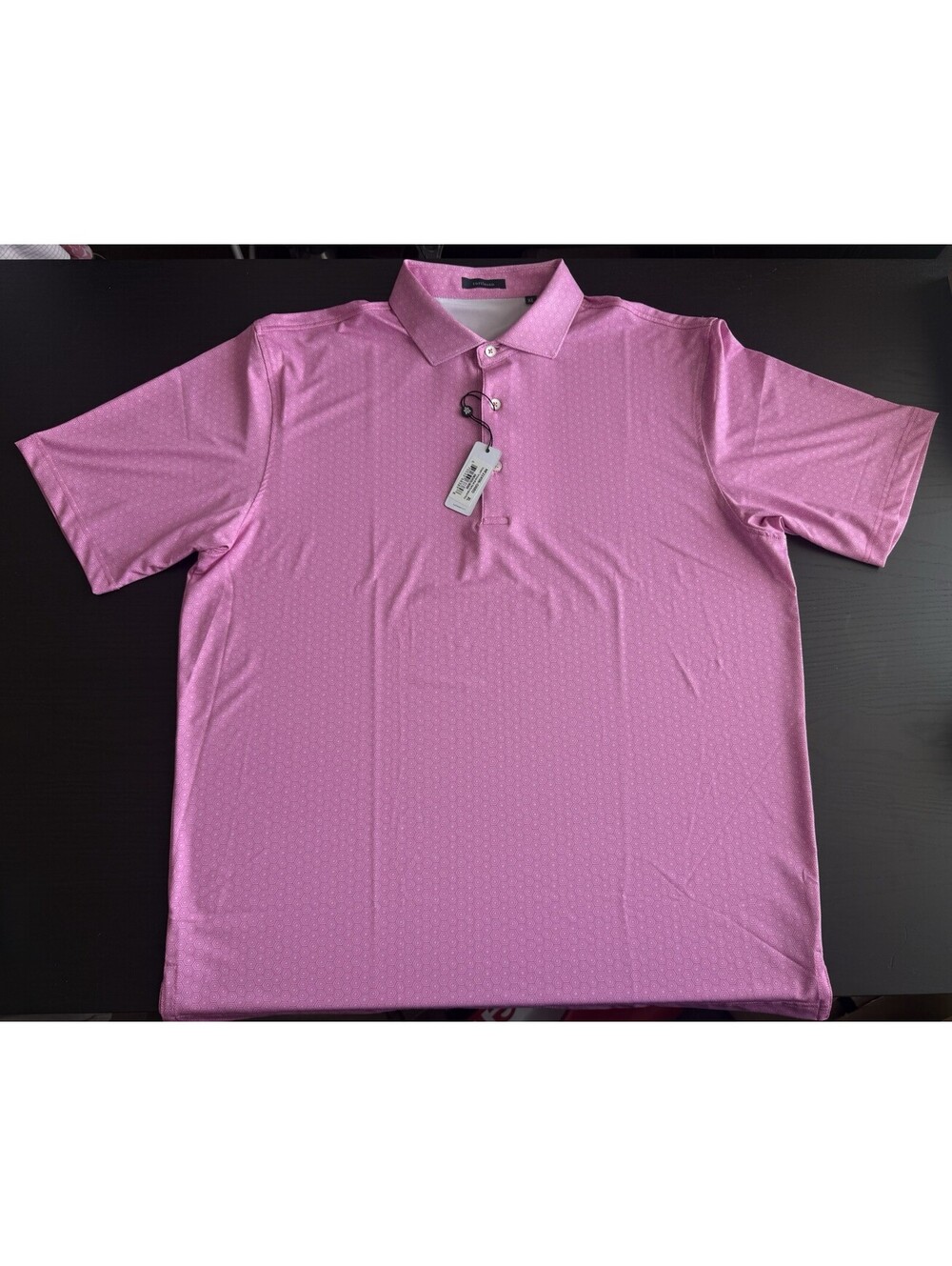 Turtleson NWT Golf Soft Polo XL Vincent Tortoise Shell Performance Orchid Rose